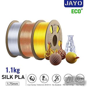 PLA SILK Metallic Filament JAYO 1.75mm 1.1kg ROHS за FDM 3D Принтери