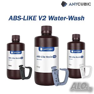 Фотополимерна Смола Anycubic ABS-Like UV Resin V2 Water Wash 365-405nm / 1000g