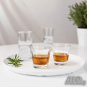 Комплект стъклени чаши AmazonCommercial Old Fashioned ‎70437-8pk 8броя 269 мл чаши за уиски