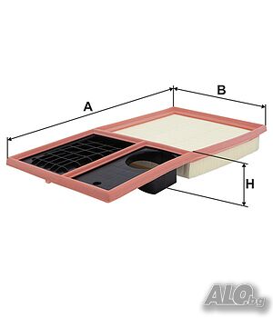 Въздушен филтър WIX за Сеат, Шкода и Фолксваген двигатели 1.4, 1.4 16V, 1.6, 1.6 16V и 1.6 LPG