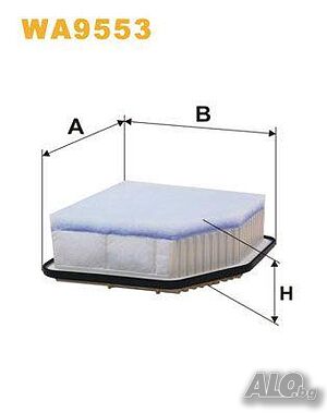 Въздушен филтър WIX за Лексус IS 200d, 220d и Тойота РАВ 4 2.0 D4-D, 2.2 D4-D / D-CAT