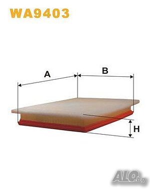 Въздушен филтър WIX за Опел Астра Н и Зафира Б двигатели 1.6 Turbo, 1.7 CDTI, 1.9 CDTI, 1.9 CDTi 16V
