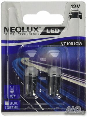 LED крушки NEOLUX(by OSRAM) T10(W5W) к-т/2 бр./