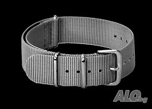 22mm Nato Strap grey сива текстилна каишка за гмуркане