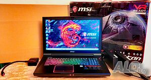 Dual SLI GTX 1070 8GB/17.3 4K IPS/32GB RAM/512GB SSD NVMe + 1TB HDD/MSI GT73VR Titan геймърски