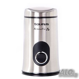 Германия 🇩🇪 Мелница Taurus Aromatic, 150W, 50 гр кафе, Иноксови ножове, Функция Puls, Инокс 49,99 лв