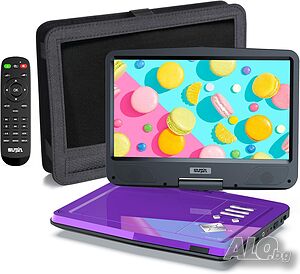 Преносим DVD плейър с 10,5-инчов HD въртящ се екран, MP3 / mP4 Плейър с батерия