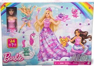 Адвент календар Mattel, С Barbie Land Fantasy кукла, Многоцветен / Кукла Барби