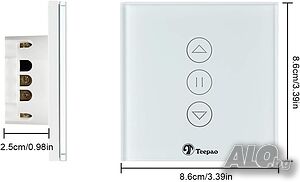 Превключвател за таймер за ролетни щори Teepao/WiFi превключвател за венециански щори