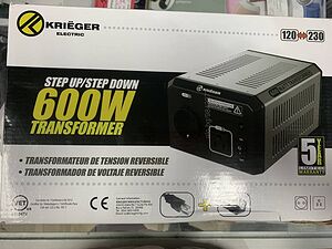 Трансформатор на напрежение Krieger 600 W, 220V до 110V, преобразувател на напрежението