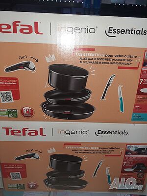 Tefal Ingenio Essentials, Индикатор Thermo-Signal, Титаниево незалепващо покритие, Черен