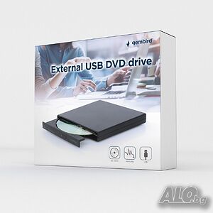 Външно оптично устройство Gembird External USB DVD drive