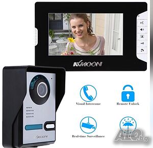 Видео звънец с голям 7’’Color TFT LCD екран KKMOON Video Doorbell