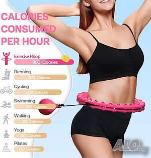 Обръч Hula Hoop с тежести за отслабване он French Home
