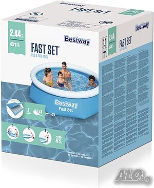 Басейн Bestway Fast Set, 2.44 м x 61 см, 1880 литра