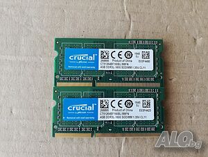 SO-DIMM Memory Module Crucial Kit 2x4GB,DDR3L 1600MHz(PC3-12800U) CL11 1.35V