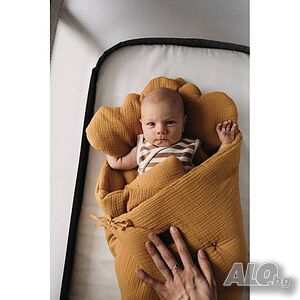 Hi Little One порт бебе 2 в 1 - био муселин - горчица - безплатна доставка