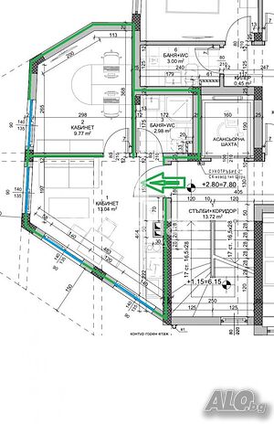 Новопостроен кабинет 38 кв.м. в Гръцка махала по БДС