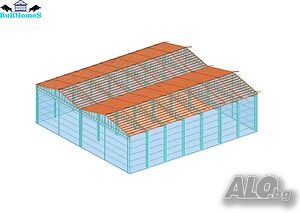 ЛИЗИНГ - Халета, Хале, Магазини, Магазин, Складове 440м2-20м х 22м х 5