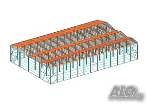 ЛИЗИНГ - Халета, Складове, Магазини, Ферми 1040м2 - 26м х 40м х 6м