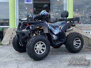 ATV/АТВ Бензиново 200cc/кубика Grizzly PRO с LED бар - Син Камуфлаж