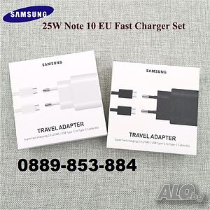 Fast Charge Захраване Адаптер Кабел Зарядно Samsung 25W S21 S20 Note