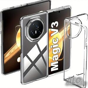 Удароустойчив калъф за Honor Magic V3, прозрачен, 2 части