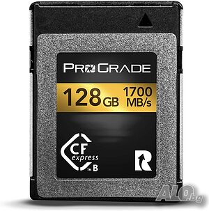 128 GB CFEXPRESS™ 2.0 TYPE B MEMORY CARD, скорост 1700 MB/s, за професионални фотографи