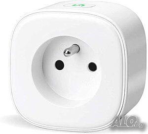 Meross Smart Wi-Fi Plug - Wi-Fi контакт ТИП Е за безжично управление, гласови команди, 3680W, 16A