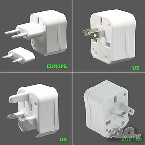 Комплект адаптери за контакт за повече от 150 държави Travel Adapters