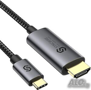 Syncwire USB C to HDMI Cable позлатен, 4K@60Hz - Thunderbolt 3 (2 Meter)