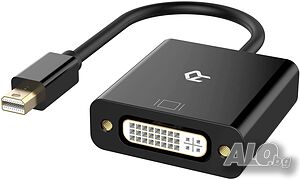 Преходник Rankie Mini DP към DVI, позлатен1080P Mini (съвместим с Thunderbolt порт) мъжки към женски