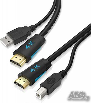 4К HDMI USB2.0 Combo Cable, 4K@60Hz, висок динамичен обхват (HDR) за KVM - 150 см