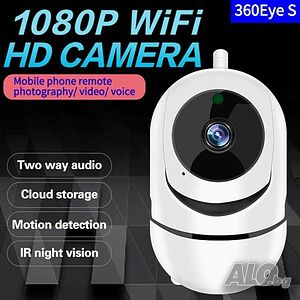 Wifi IP Camera 360° Full HD нощно виждане и микрофон, App