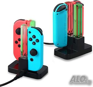 HBS-115 Joy-Con зареждаща докинг станция Nintendo Switch Dual Charger