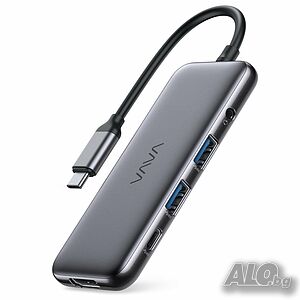 VAVA 8-в-1 USB C хъб с 4K 60Hz HDMI, 2xUSB 3.0, USB C, USB C - PD, Audio