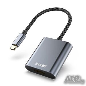 BENFEI USB C към 4К HDMI адаптер, Thunderbolt 3, алуминиев корпус