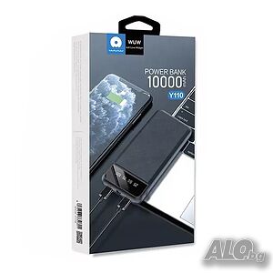 Преносима батерия WUW-Y110, Power Bank 10 000mAh, LED, 2x USB