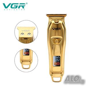 Maшинка за подстригване VGR 965, дисплей, 4 приставки, 5W, метален корпус, USB зареждане