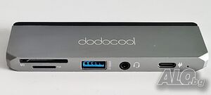 Dodocool 6-в-1 USB-C хъб, алуминиев, 4K HDMI, Audio, USB 3.0, PD 87W, TF/SD четец