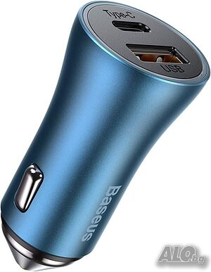 Baseus Quick Car Charger 40W - зарядно за кола с USB-A и USB-C за бързо зареждане