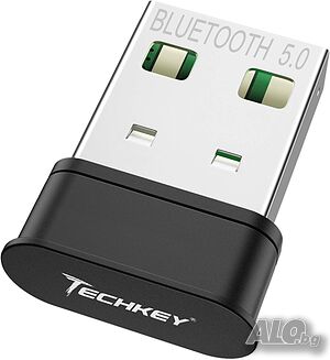 Techkey ® Bluetooth USB адаптер 5.0 USB донгъл, ниска консумация на енергия