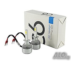 Комплект 2 бр. LED Диодни лампи H1, 36W, LED COB C6