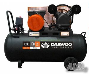 Електрически бутален компресор DAEWOO 100л. бутилка, 2HP, 1,5KW