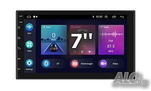 7” 2-DIN универсална мултимедия с Android 12, RDS, 32GB ROM, RAM 2GB