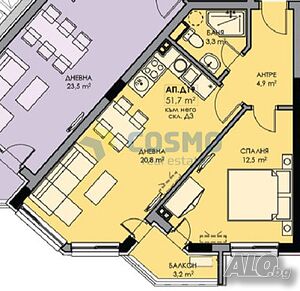 Продажба 2-стаен гр. Бургас - Меден Рудник - зона В 65m²