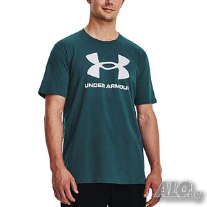 Мъжка тениска under armour sportstyle logo tee dark turquoise