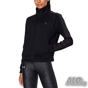 Дамско спортно яке under armour athlete recovery travel jacket black