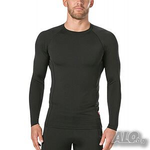 Мъжка блуза speedo boom long sleeve rash top black red