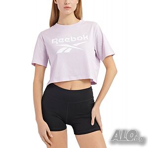 Дамска тениска reebok identity crop tee purple